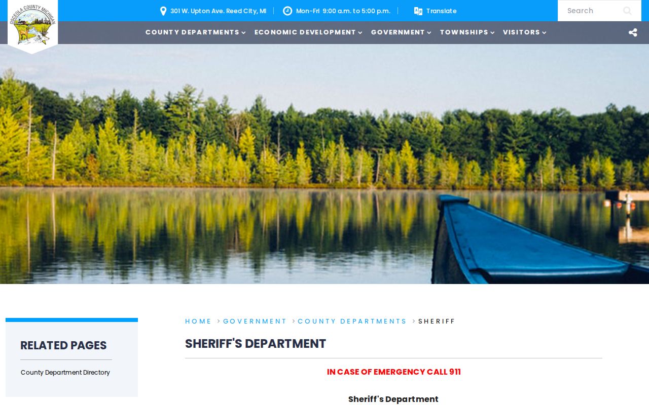 Osceola County Jail release records contact on the official Sheriff page